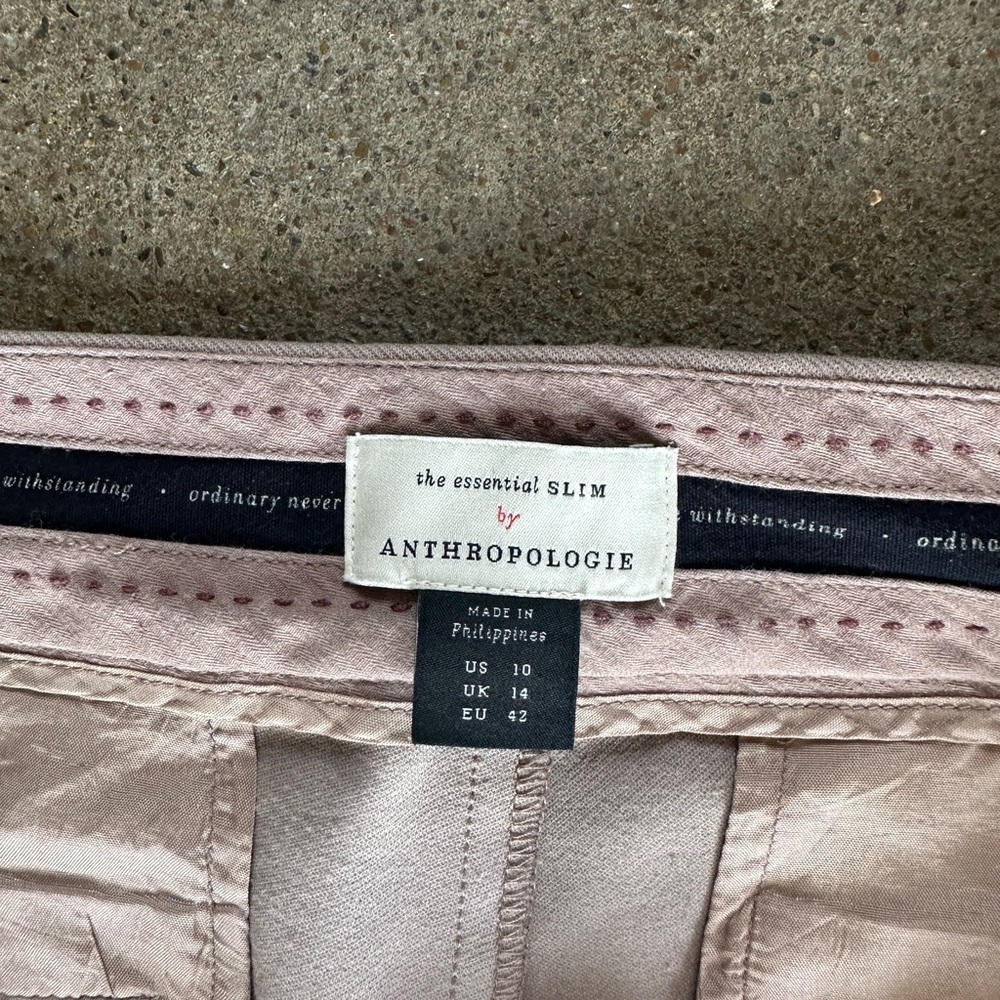 Anthropologie The Essential Knit Cargo Pants in Taupe Size 10 Office Work Casual - Picture 7 of 8